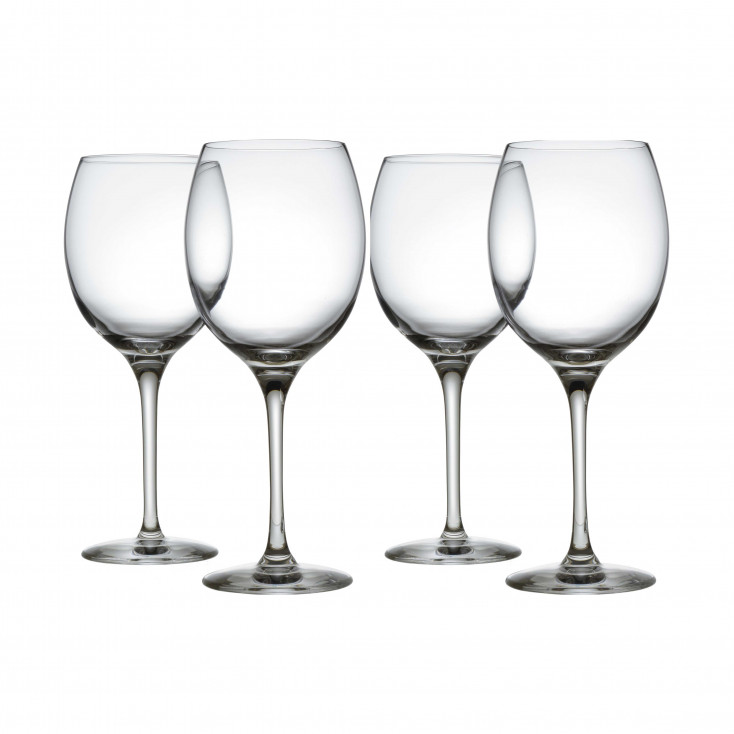 Set di 4 bicchieri per vini bianchi in vetro cristallino