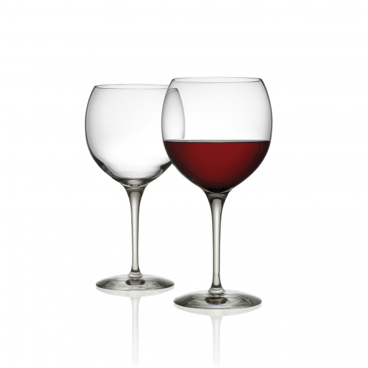 Set di 4 bicchieri per vini rossi in vetro cristallino