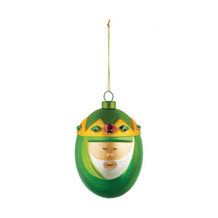 Palla per albero di Natale in vetro soffiato "Melchiorre"