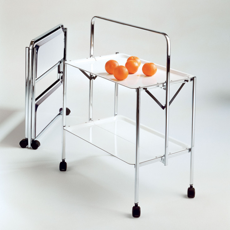 Carrello per cucina richiudibile in acciaio Select