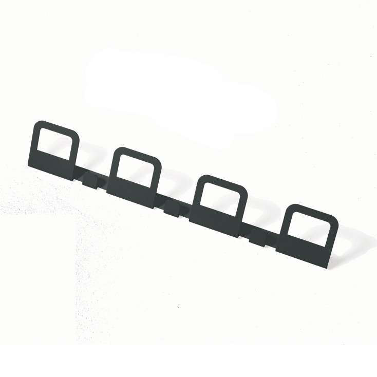 Appendiabiti da parete lineare in stile moderno con 4 ganci