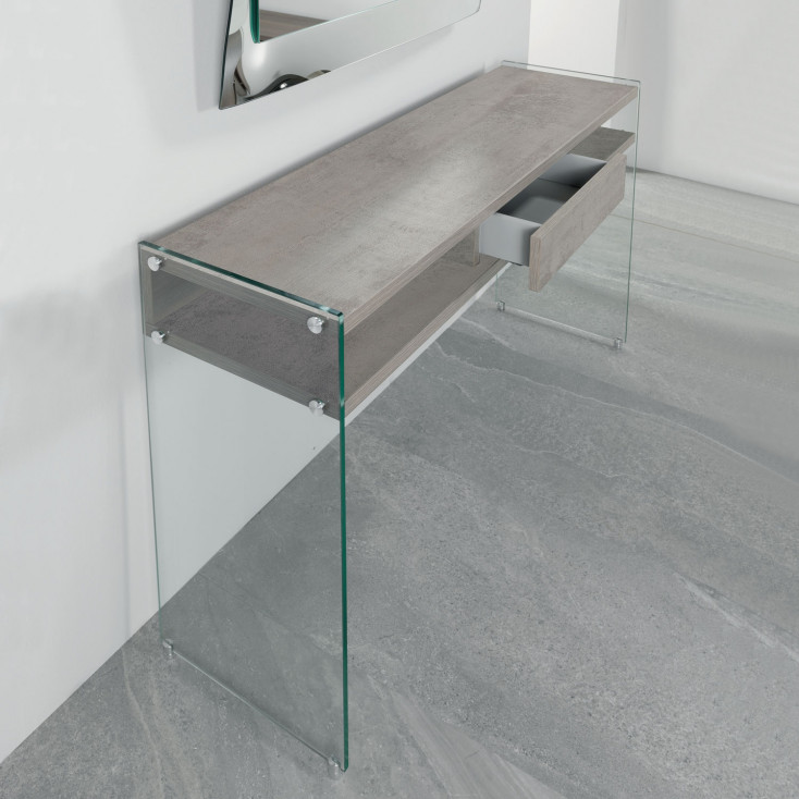 Consolle per ingresso moderna in legno con cassetto