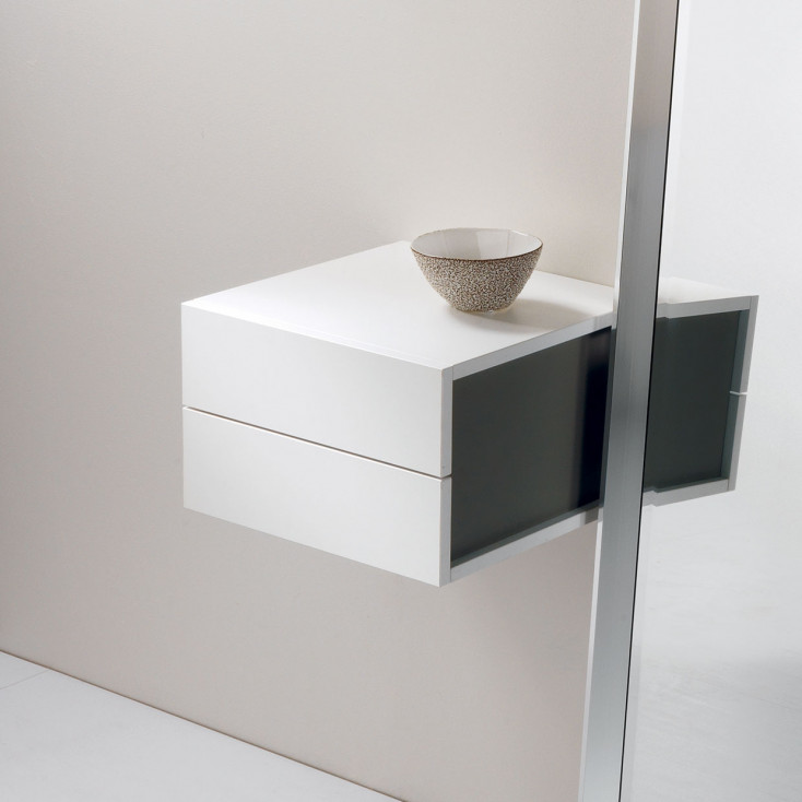 Console per ingresso con contenitore a 2 cassetti
