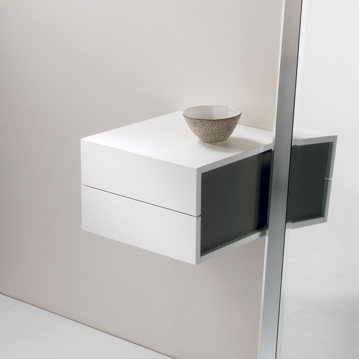 Console per ingresso con contenitore a 2 cassetti
