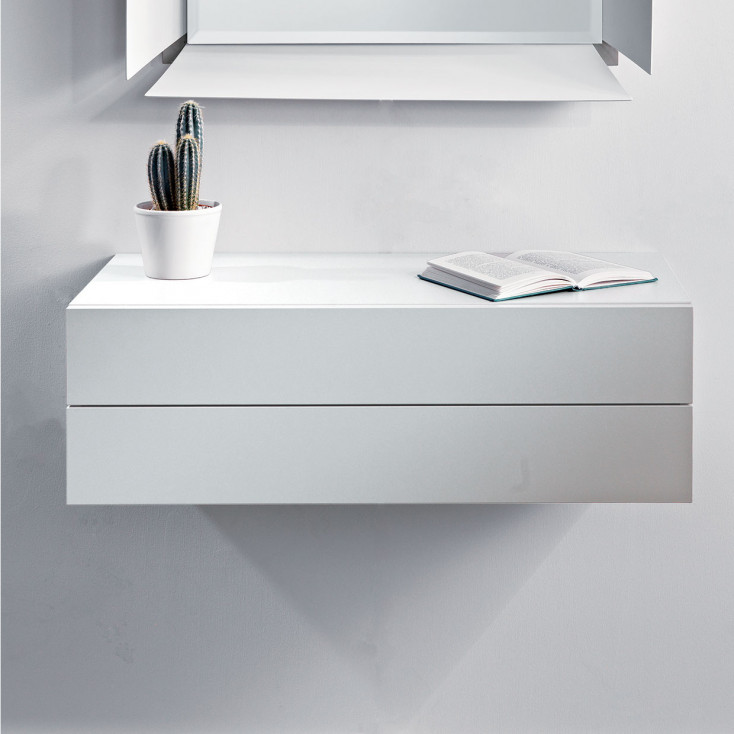 Console per ingresso con contenitore grande a 2 cassetti
