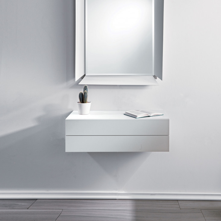 Console per ingresso con contenitore grande a 2 cassetti