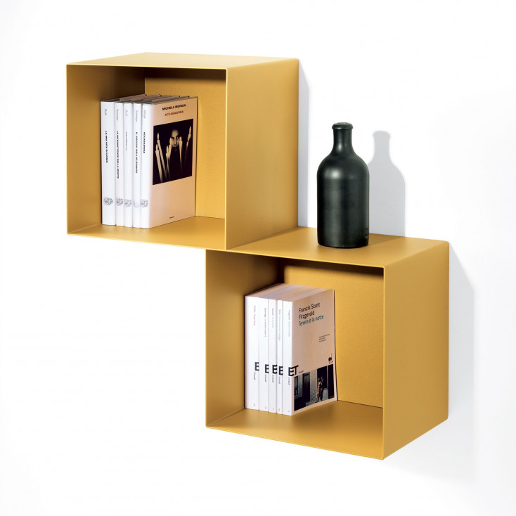 Libreria da parete piccola a cubi grandi con struttura componibile stile moderno