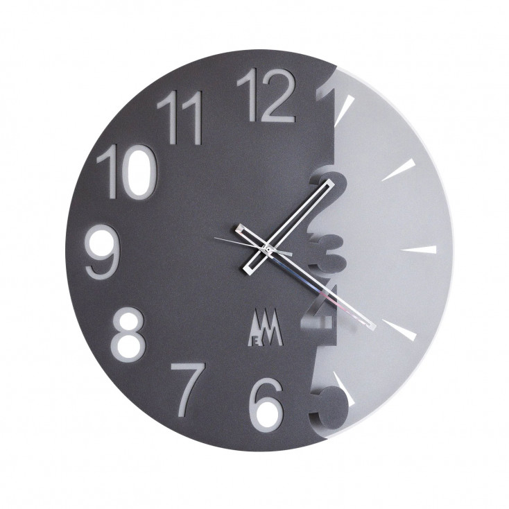 Orologio da parete di design in metallo con numeri ritagliati