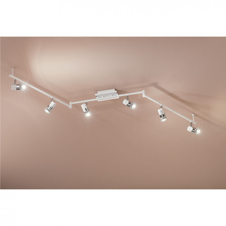 Faretti da soffitto in metallo a 6 lampadine in stile moderno