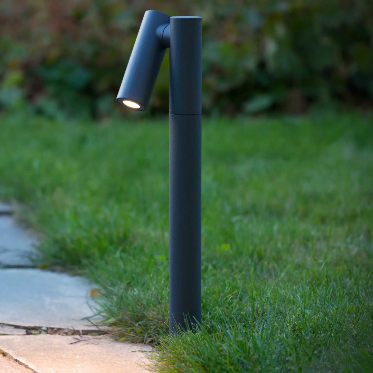 Paletto luce da giardino diffusore a LED in alluminio orientabile