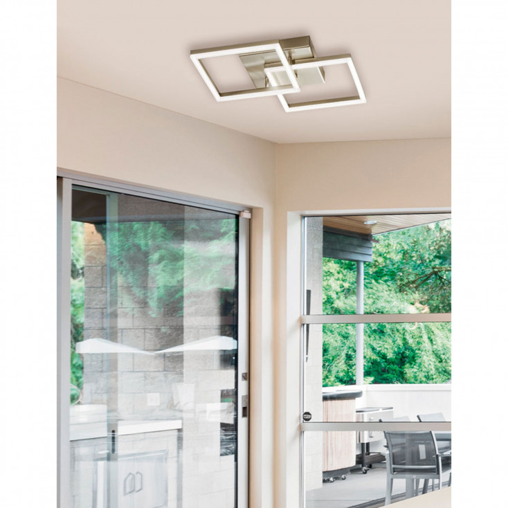 Plafoniera piccola 2 luci a LED in stile moderno con struttura in metallo