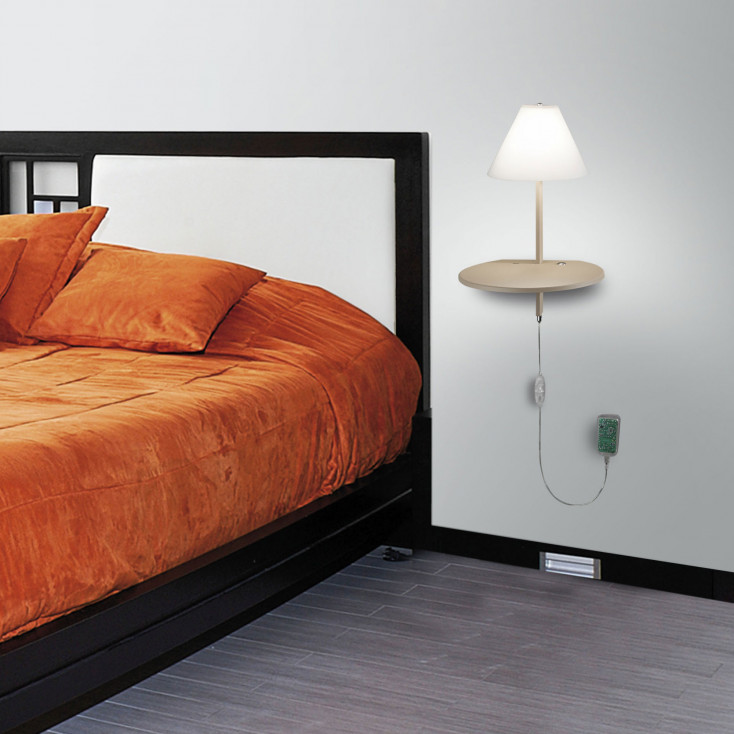 Applique da parete a LED in metallo e vetro per camera da letto