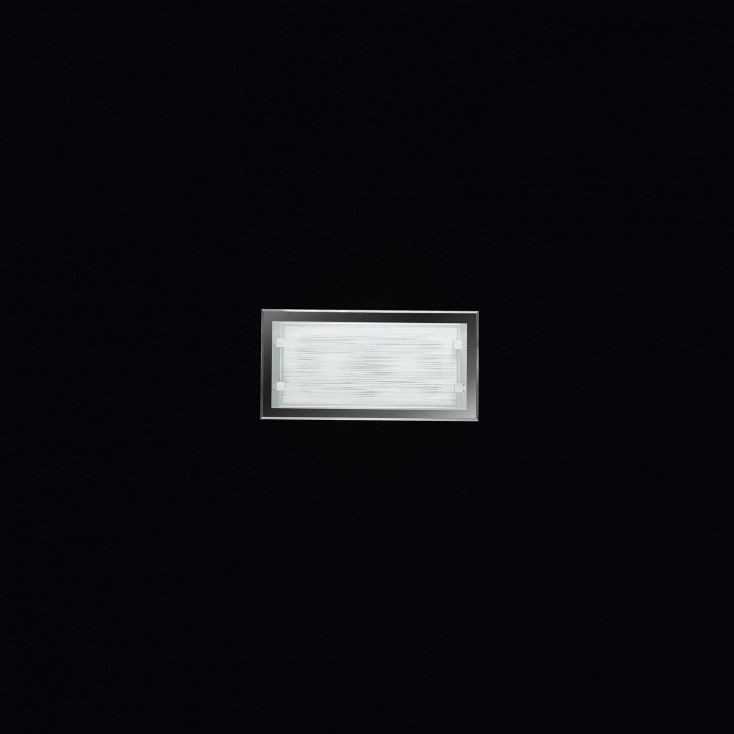 Applique da parete in vetro bianco 30 cm con doppio portalampada E14