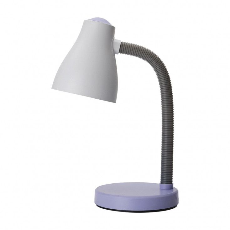 Lampada da scrivania flex in plastica e diffusore in metallo orientabile