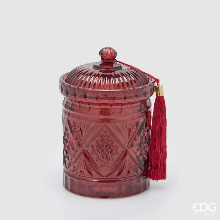 Candela crystal profumata con bicchierino in vetro