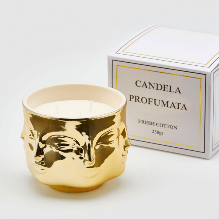 Candela profumata con vasetto Face