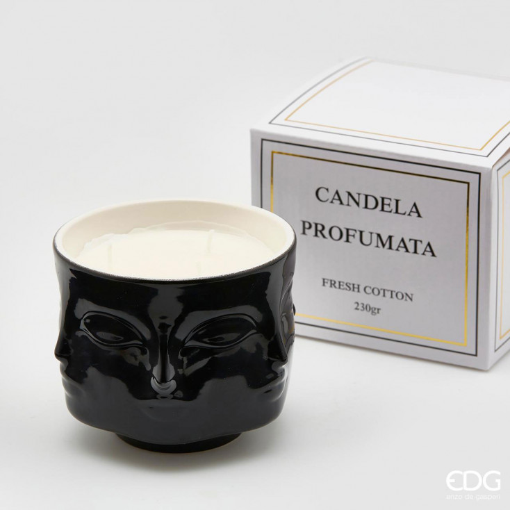 Candela profumata con vasetto Face
