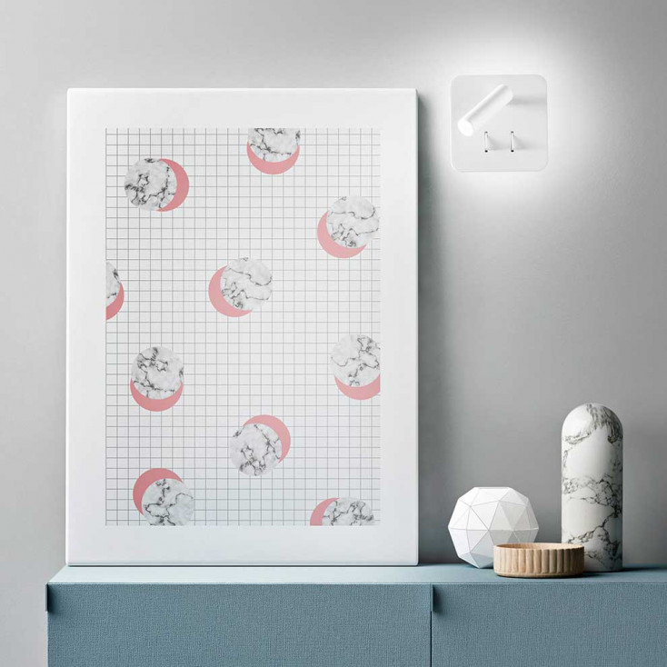 Applique a Led di design moderno con doppia luce con faretto orientabile