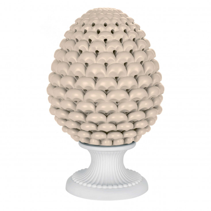 Lampada da tavolo moderna a forma di Pigna siciliana decorata a mano