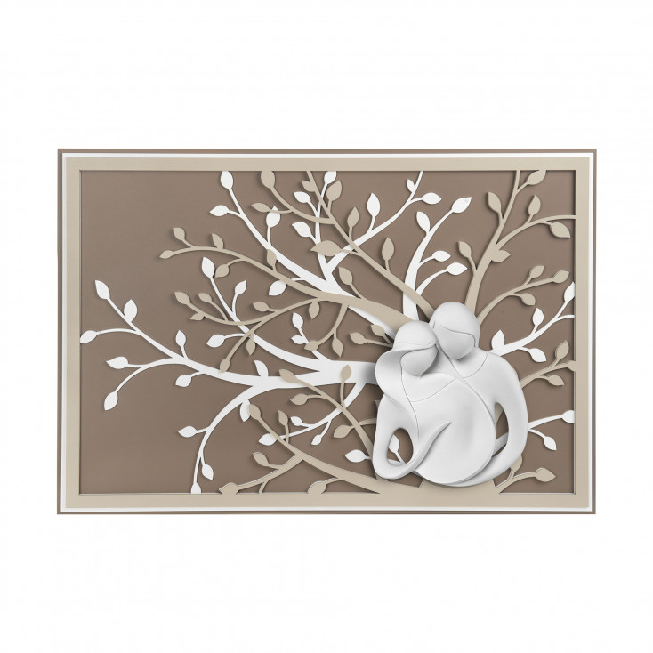 Quadro moderno piccolo in stile moderno con coppia abbracciata