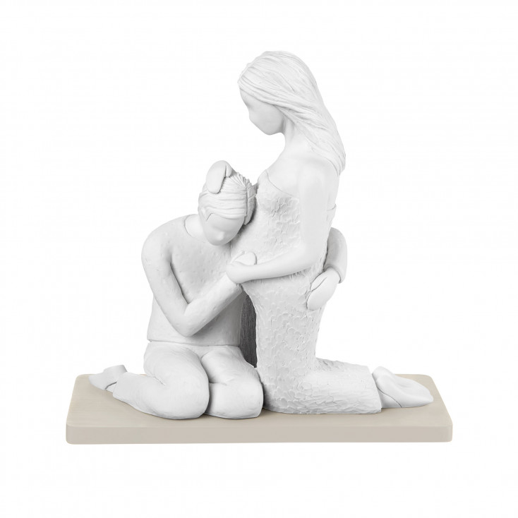 Scultura da tavolo in stile moderno con coppia in attesa