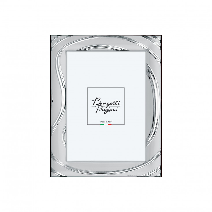 Portafoto da tavolo con cornice dal design moderno in argento