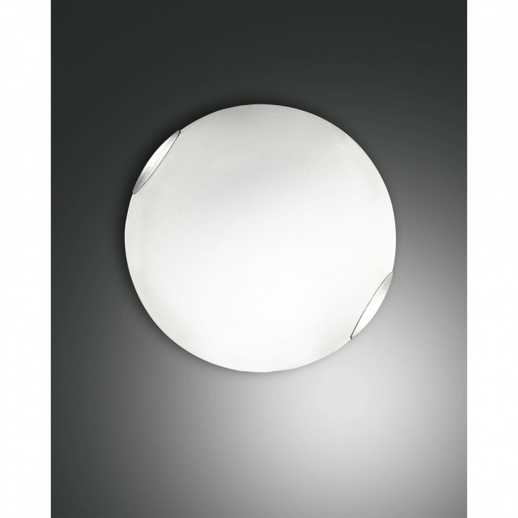 Plafoniera da soffitto media in metallo con diffusore in vetro