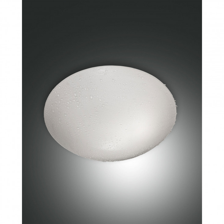 Plafoniera moderna in metallo con diffusore in vetro a risparmio energetico