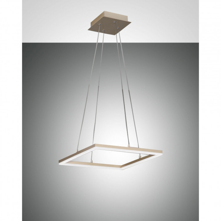 Sospensione quadrata a LED dal design moderno con struttura in metallo