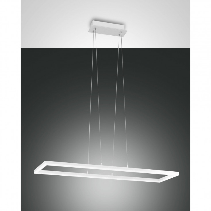 Sospensione rettangolare a LED dal design moderno con struttura in metallo
