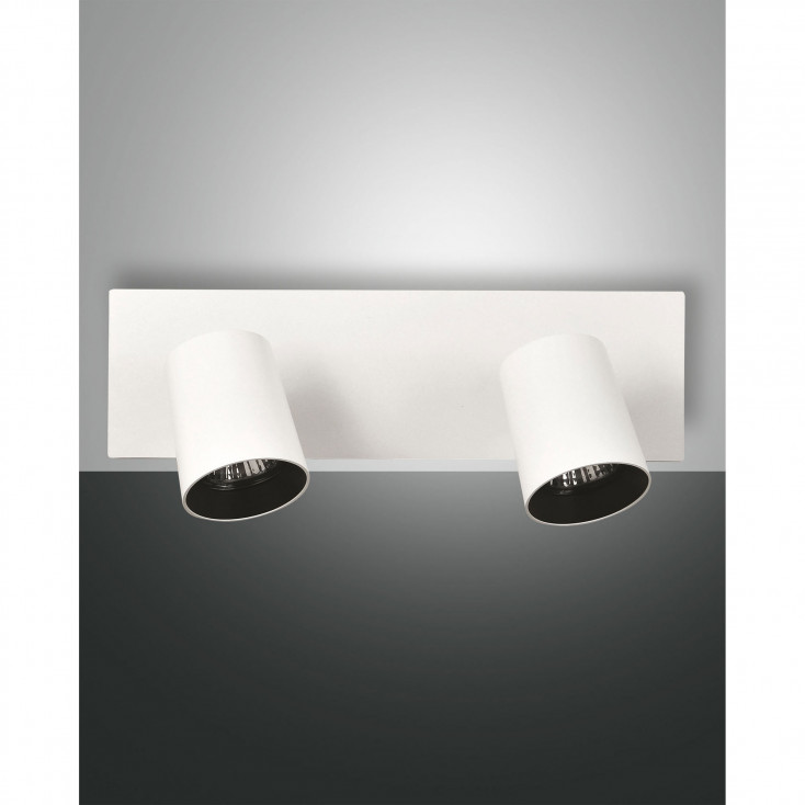 Faretti da parete 2 luci con struttura in alluminio