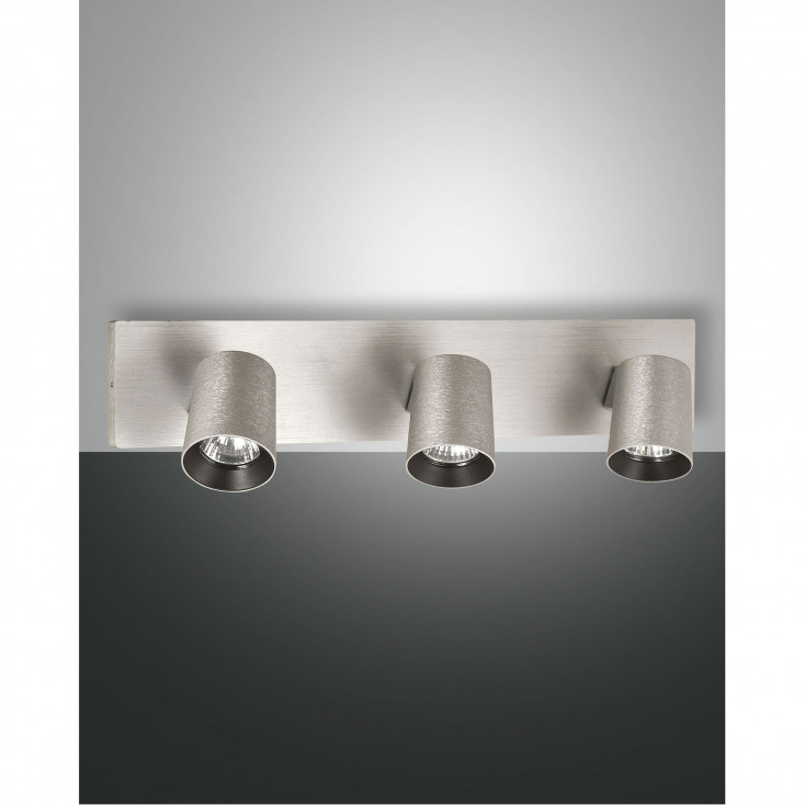 Faretto da parete 3 luci con struttura in alluminio dal design moderno