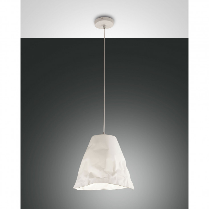 Lampada a sospensione moderna in metallo con diffusore in ceramica