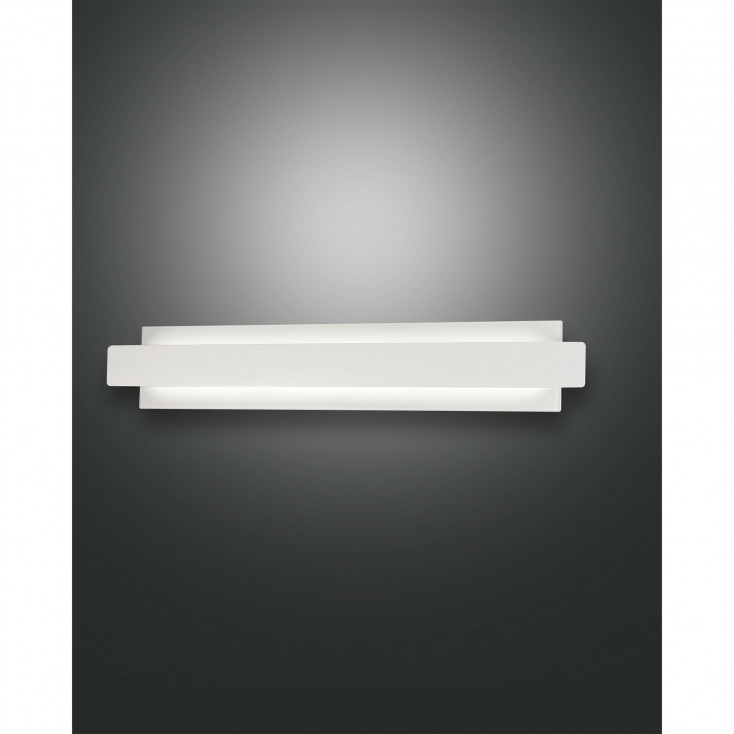 Applique da parete a LED in metallo con diffusore in vetro dal design moderno