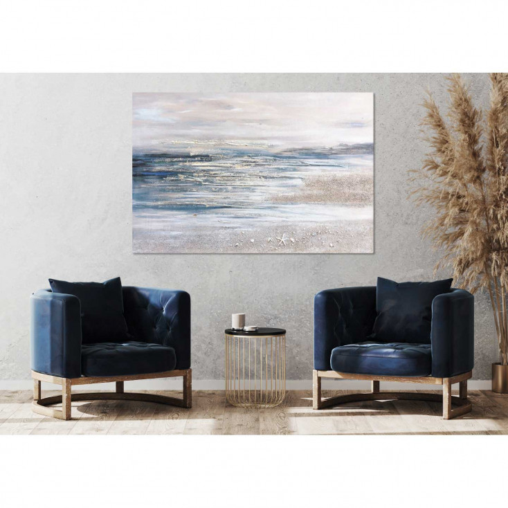 Dipinto a mano su tela tema marino 150x100 "Riflessi Sul Mare"
