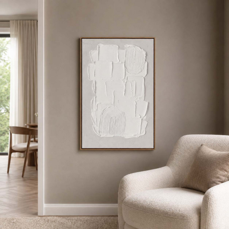 Quadro moderno astratto dipinto a mano con acrilici su tela Balai 60x90