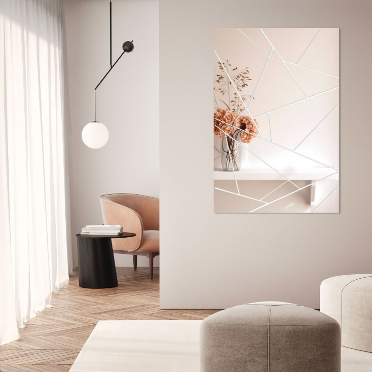 Specchio da parete rettangolare design moderno effetto geometrico "Sirio"
