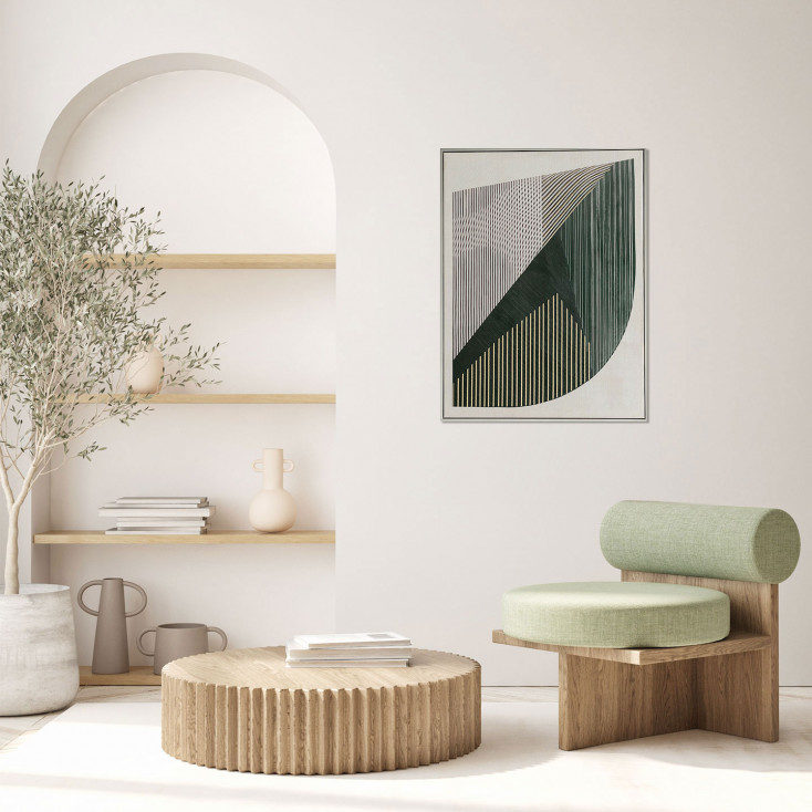 Stampa verticale su tela con motivo astratto con cornice Lamina 60x80