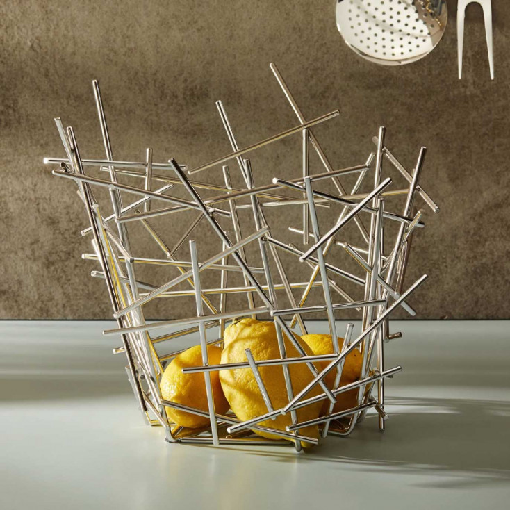 Porta Agrumi in acciaio inossidabile lucido dal design moderno ed elegante