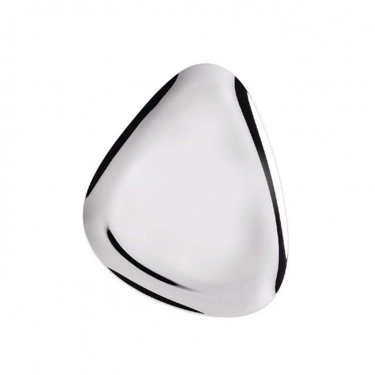 Vassoio in acciaio inossidabile lucido dal design moderno ed elegante