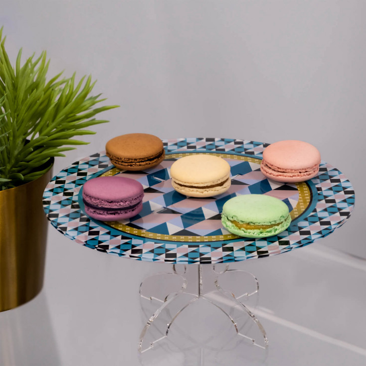 Alzata per dolci piccola in plexiglass dal design moderno decoro Modern