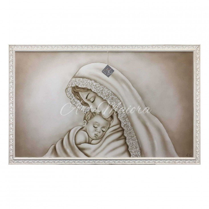 Capezzale con la maternità moderno dipinto a mano su tela Maria 110x65