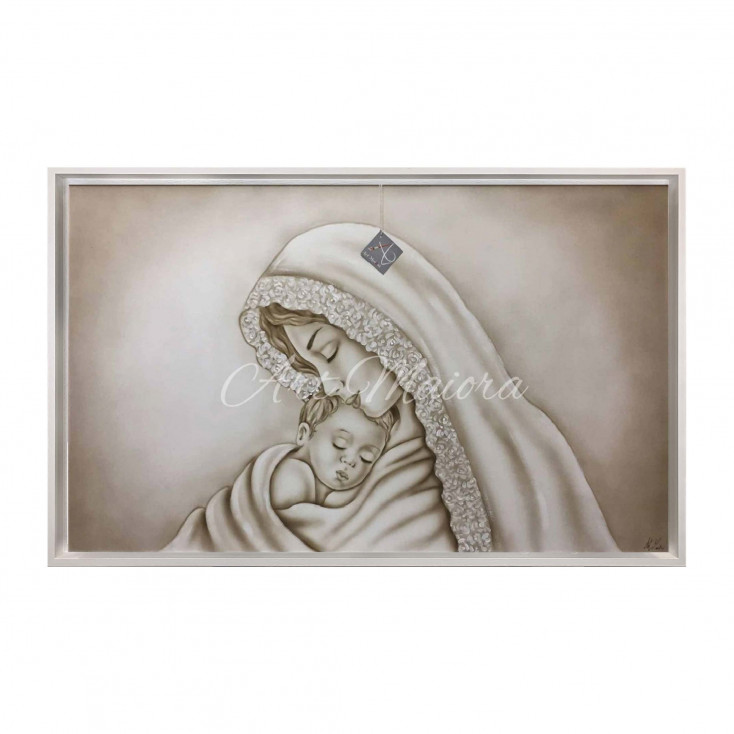Capezzale moderno dipinto a mano su tela in cotone "Maria" 110x65