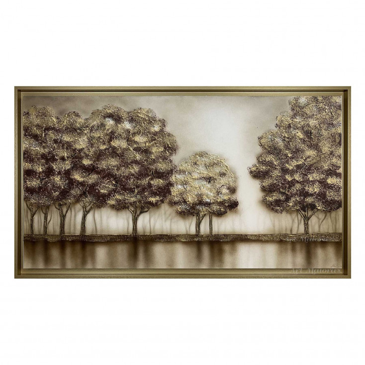 Quadro a tema natura Riflessi New 150x80 dipinto a mano su tela