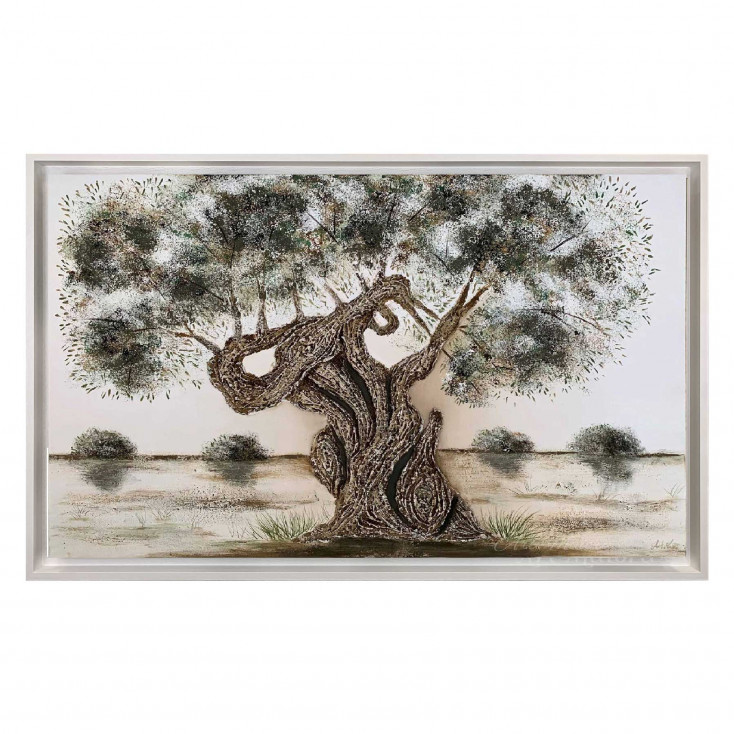 Quadro a tema paesaggistico dipinto acrilico su tela Ulivo 120x80