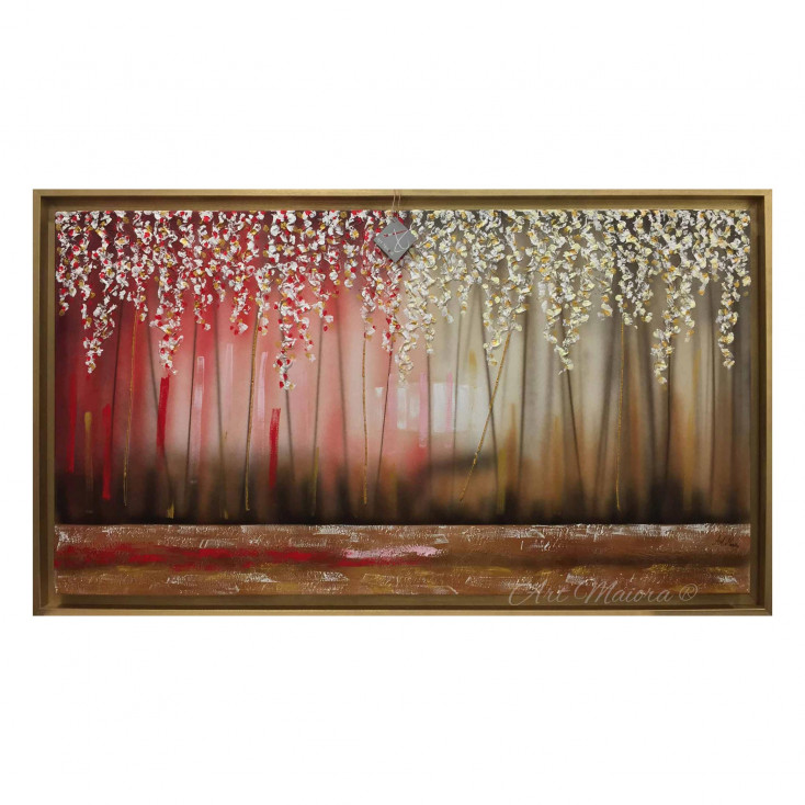 Quadro astratto moderno dipinto a mano su tela di cotone "Sogno" 130x70