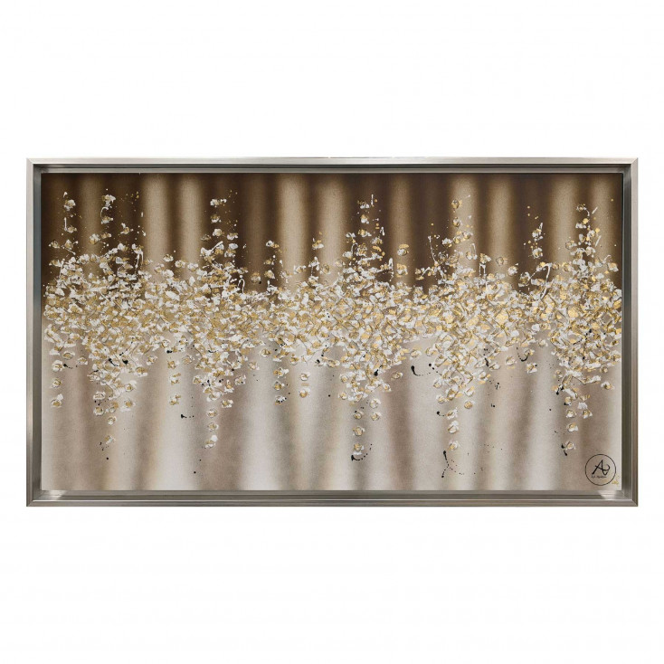 Quadro astratto su tela dipinto a mano Comete 130x70