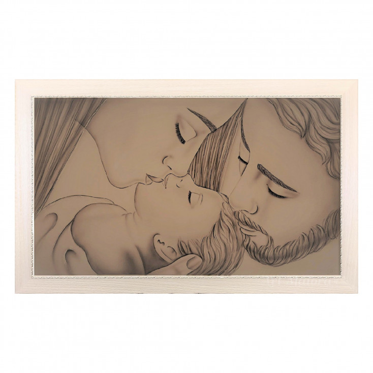 Quadro capezzale per testata letto "Bacio" 110x65