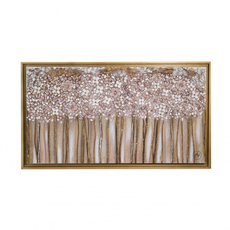 Quadro con fiori acrilico su tela Bouquet 130x70