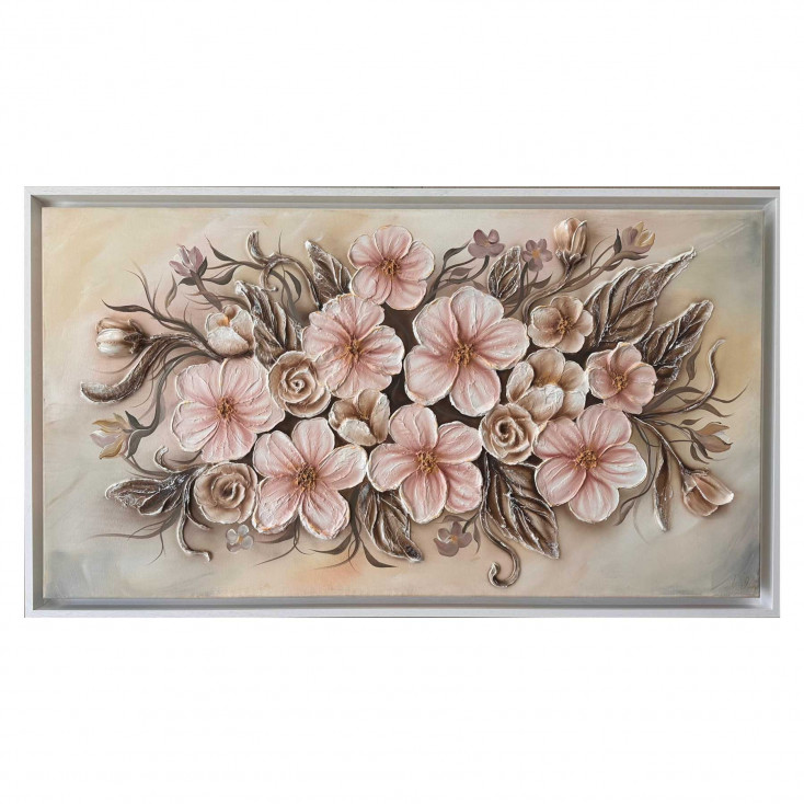 Quadro con fiori dipinto a mano Fiore in Fiore 130x70